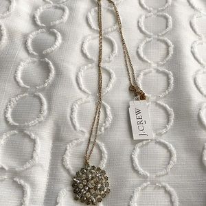 J. Crew Crystal Pendant Necklace NWT